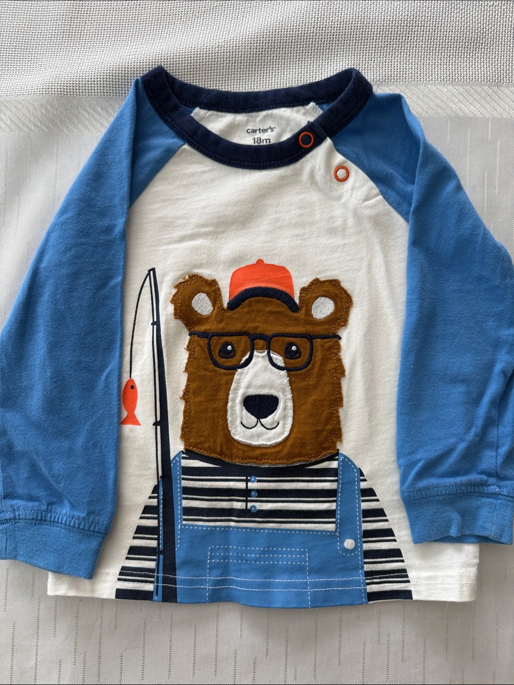 Kids top with bear graphic